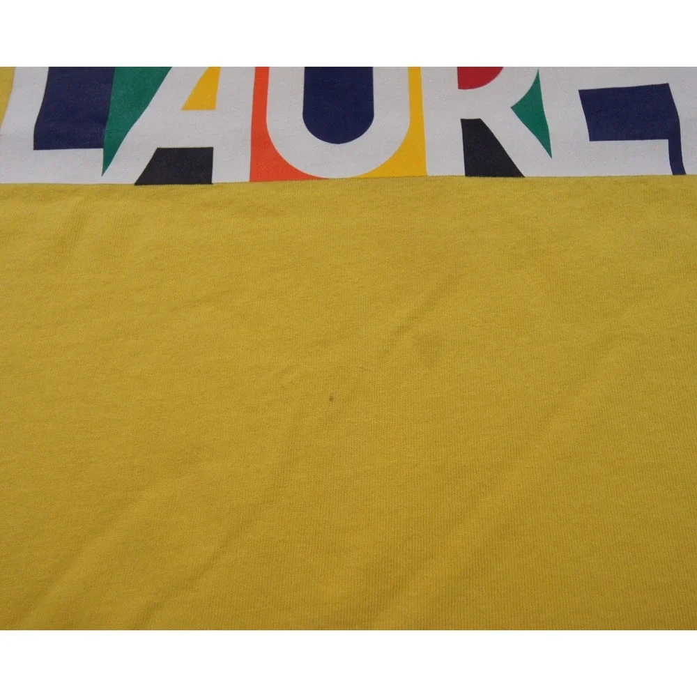 Polo Ralph Lauren Shirt Mens XLarge Yellow Graphic Tee Classic Fit Short Sleeve